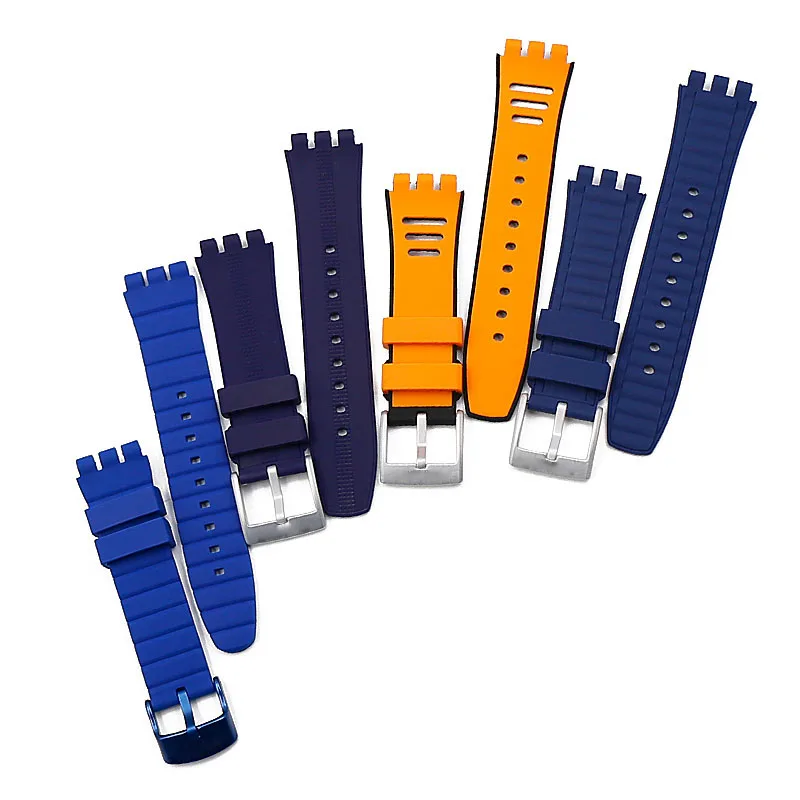 

Ремешок силиконовый для Swatch YCN4009 YYS4010 YYS4014 YYS4017AG, спортивный водонепроницаемый браслет для женщин, аксессуары для часов