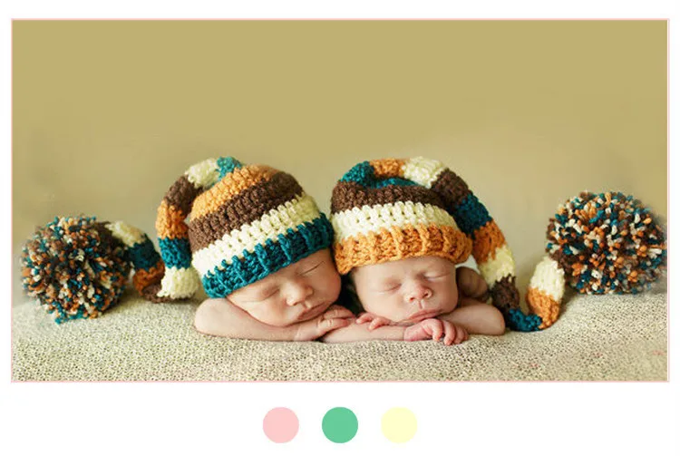 Новорожденный реквизит для фотосъемки детские шляпы кепки крючком Детская шапочка фото бутафорские принадлежности аксессуары для