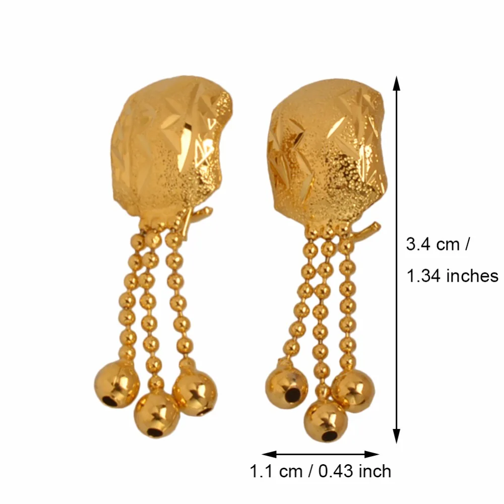Anniyo новые металлические серьги с шаром для женщин/девушек арабские африканские ювелирные изделия золотой цвет Pendientes свадебный подарок#099806