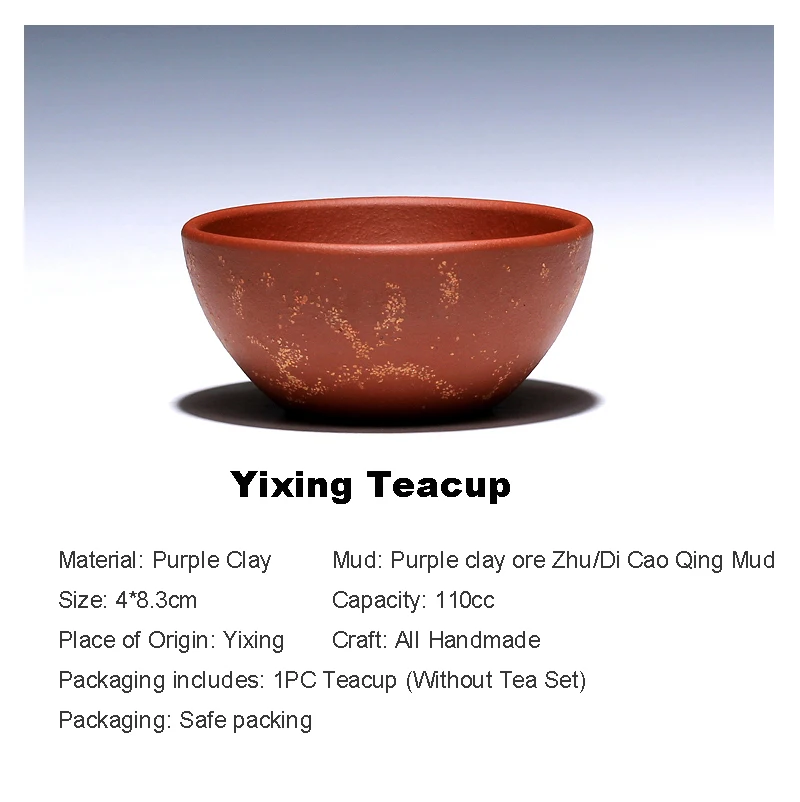 110cc аутентичная чайная чашка Исин, фиолетовая глина, ручная работа, чашка Цзы Ша мастер, набор для кунг-фу, чайная чаша, креативный домашний декор