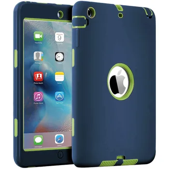 

For iPad Mini 1/2/3 Retina Case 3 in1 Anti-slip Hybrid Protective Heavy Duty Rugged Shockproof Resistance Cover For iPad Mini