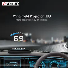 OBDHUD большой цифровой номер легче читать автомобиль OBD2 HUD Дисплей M6 скорость вождения лобовое стекло проектор лучше, чем A100S