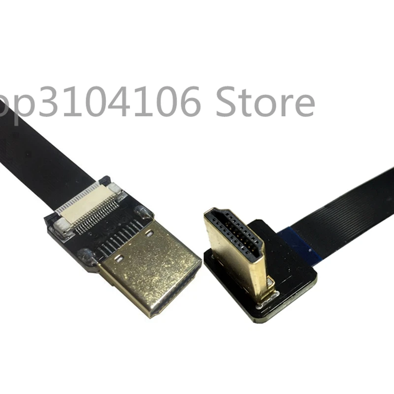 Плоский кабель 0 2 м/0 5 м FPV HDMI Type A папа под углом 90 градусов к HDTV FPC для