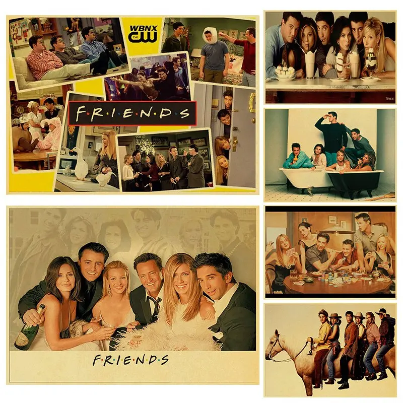 

TV Series Friends posters kraft paper retro poster home decor wall sticker Modern paintings decorative wall poster