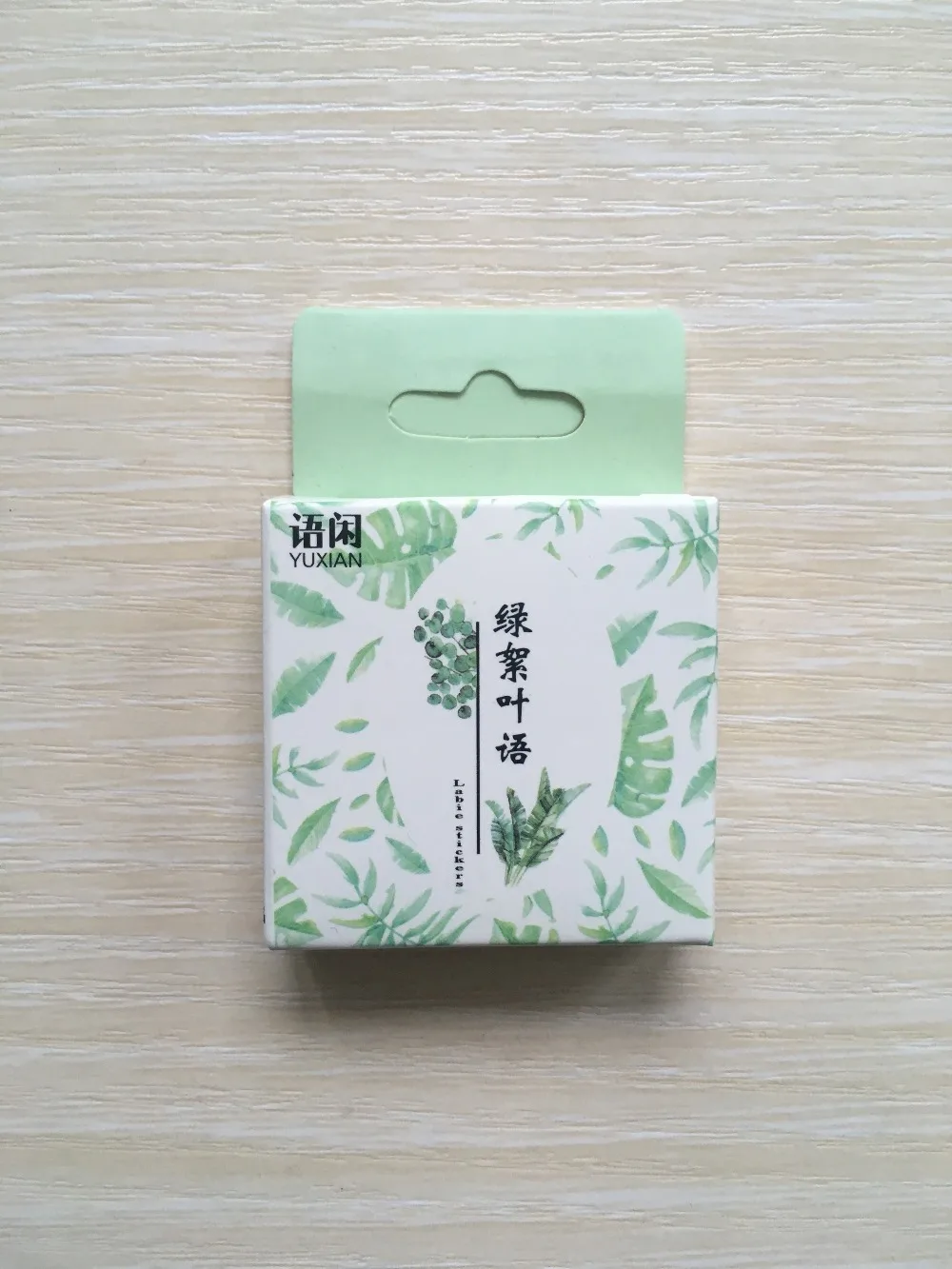 Зеленый лист diy декоративные стационарные наклейки (1 упаковка = 50 штук)
