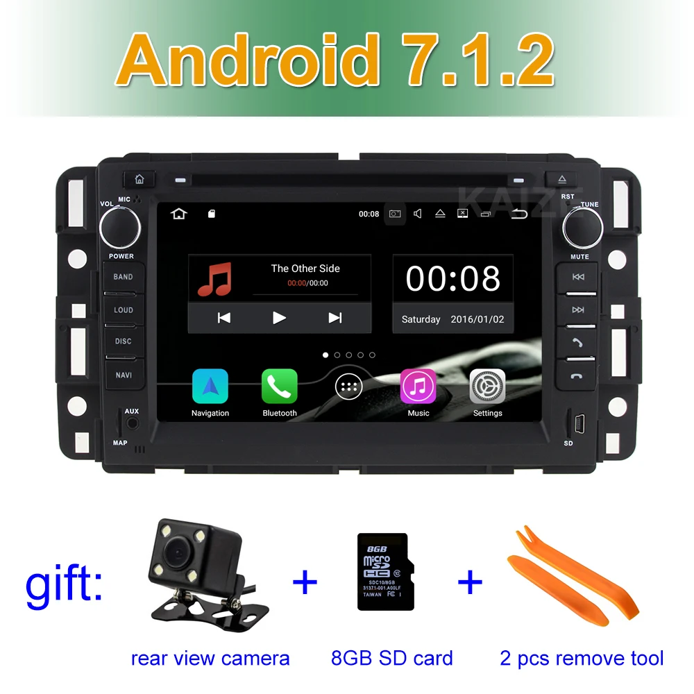 

2GB RAM Android 7.1 Car DVD Player Radio GPS for Chevrolet Express Van Traverse Impala Avalanche GMC Acadia Savana Yukon Sierra
