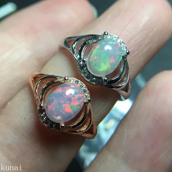 

KJJEAXCMY fine jewelry 925 sterling silver inlaid with natural oppa ring jewelry.