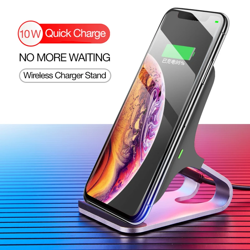 Asina 10W Qi Wireless Charger Stand For Samsung Galaxy S9 Quick Charge iPhone 8 Plus X XS Max Huawei P20 Pro Xiaomi Mix 3 | Мобильные
