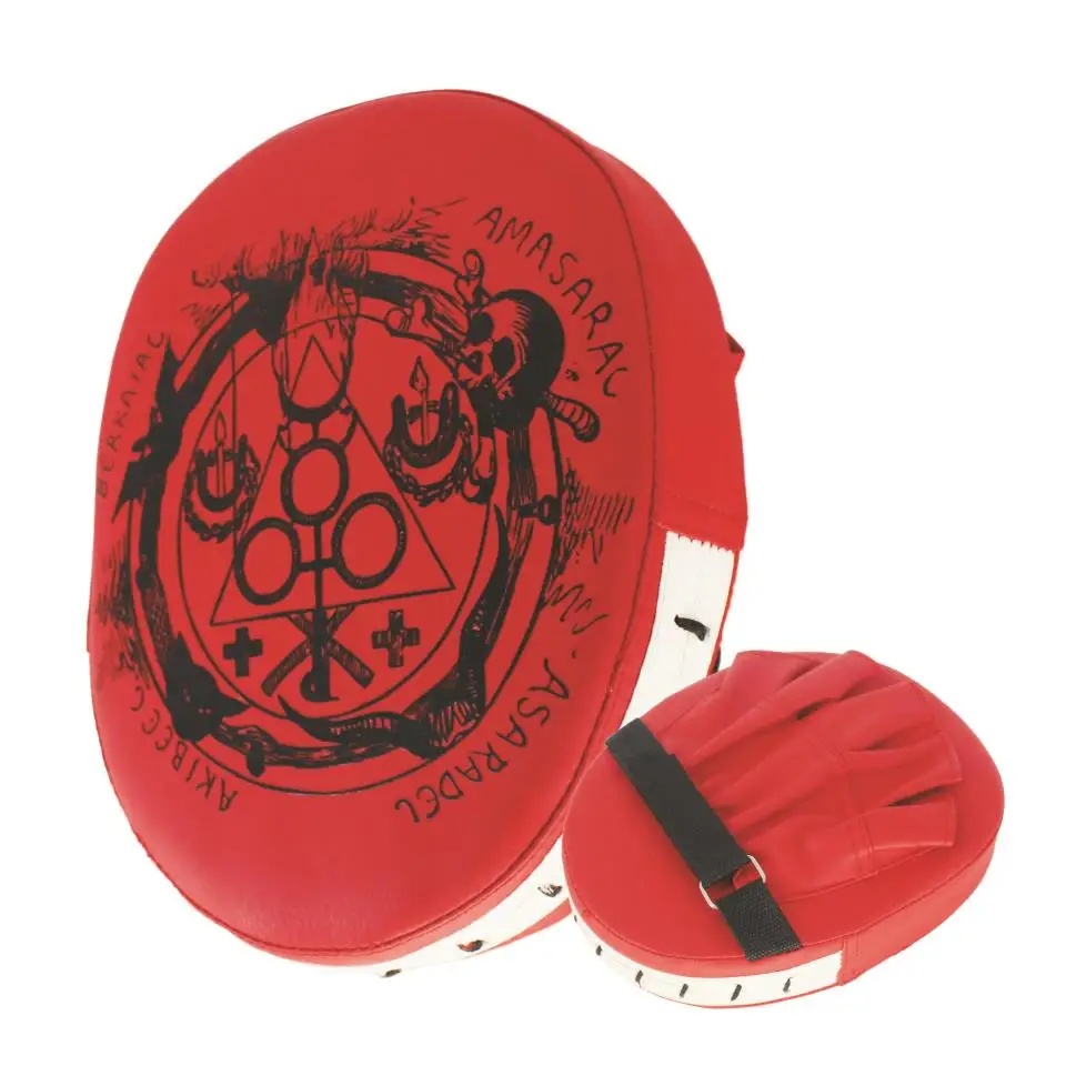 

SUOTF Red Leather Magic Array Printing Ferocious Fighting Sports Hand Target mma boxing gloves Tiger Muay Thai boxing pads fight