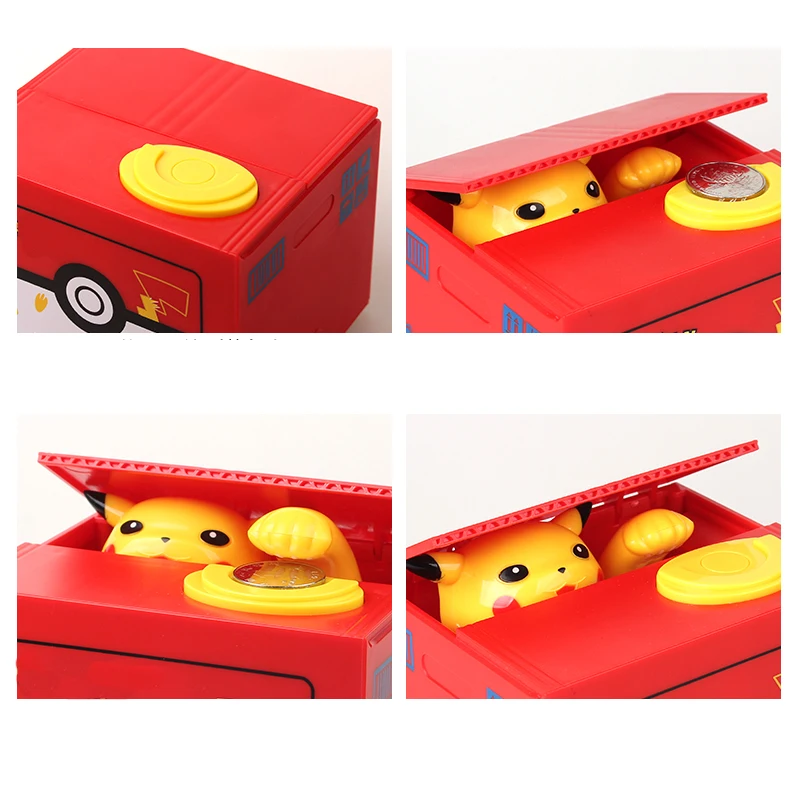 Оригинальная миниатюрная Копилка Takara Tomy Pokemon PiKachu из мультфильма копилка Пикачу