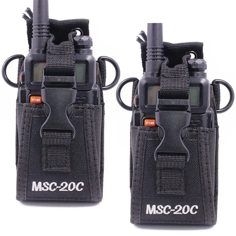 2PCS ABBREE MSC-20C Nylon Multi-Function Pouch Holster Carry Case for Yaesu TYT baofeng UV-5R UV-82 888S Walkie Talkie | Мобильные