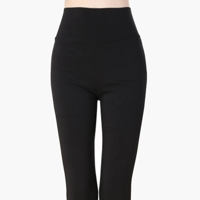 Женские брюки-карандаш с высокой талией размера плюс 6XL, Harajaku, однотонные облегающие леггинсы, женские брюки, весенне-Летняя женская одежда - Цвет: black