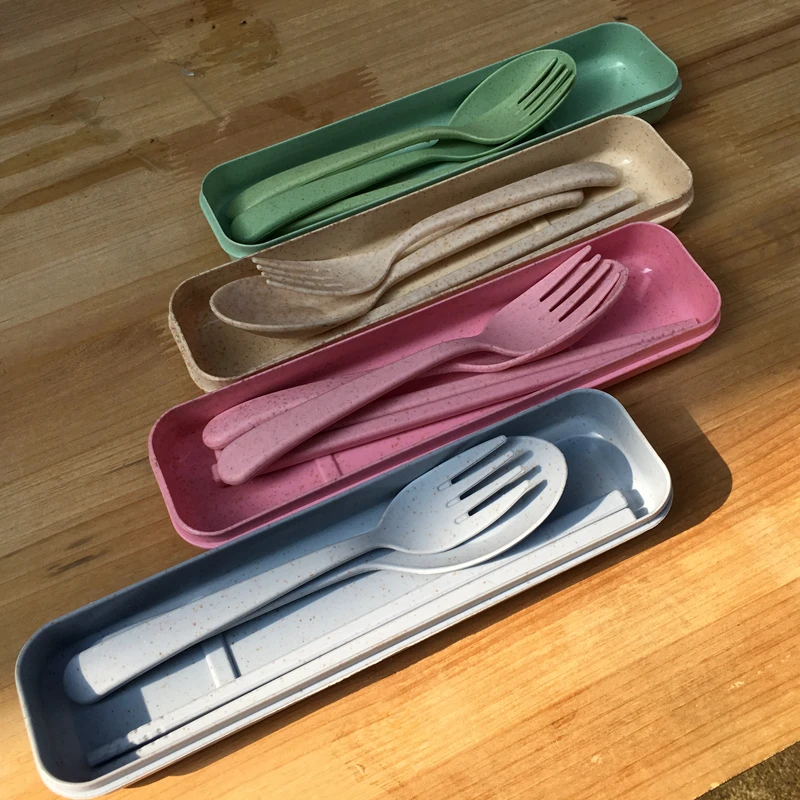 

Fast Delivery Wedding Favor Children's Gift Resin Disposable Tableware 1set=3pcs (fork+Spoon+Chopsticks) 4 Colors Party favors
