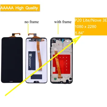

10pcs/lot LCD For HUAWEI P20 Lite Display Touch Screen Replacement with Frame Original LCD P20 Lite ane-lx3 nova 3e