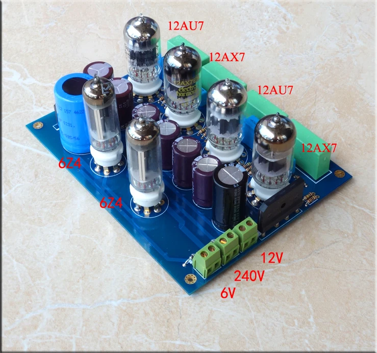 

NEW 12AU7/12AX7+6Z4 Tube preamplifier Reference Marantz 7 Circuit finished board/kit