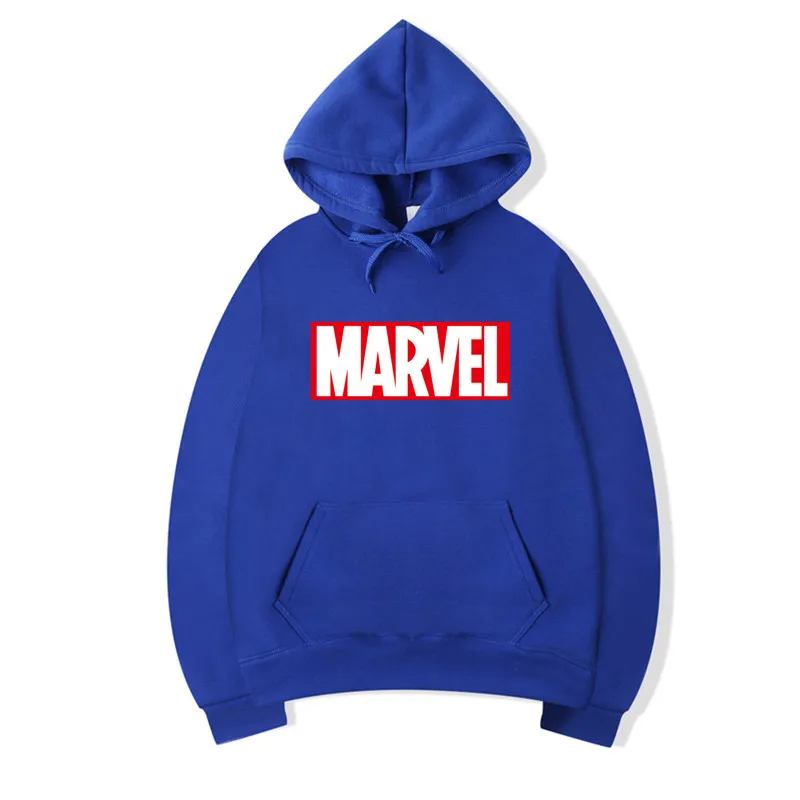 2019 Autumn And Winter Brand Sweatshirts Men High Quality MARVEL Letter Printing Fashion Mens Hoodies Thickened Men's Hoodie
