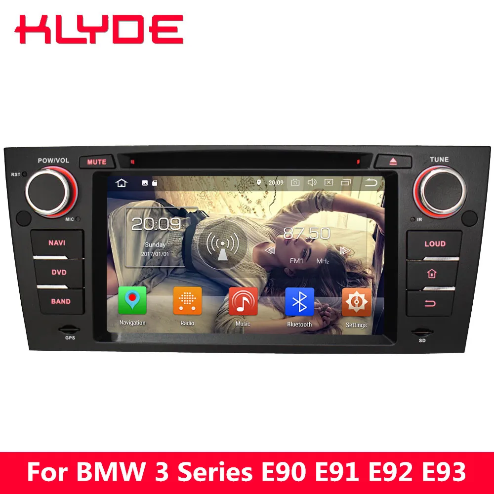buy KLYDE 4G Android 8.0 Octa Core 4GB RAM 32GB ROM Car DVD Player Stereo GPS Navigation For BMW 3 Series E90 E91 E92 E93 2005 2012