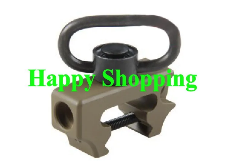 

20mm quick release Sling swivle adapter push stud weaver scope mount Tan