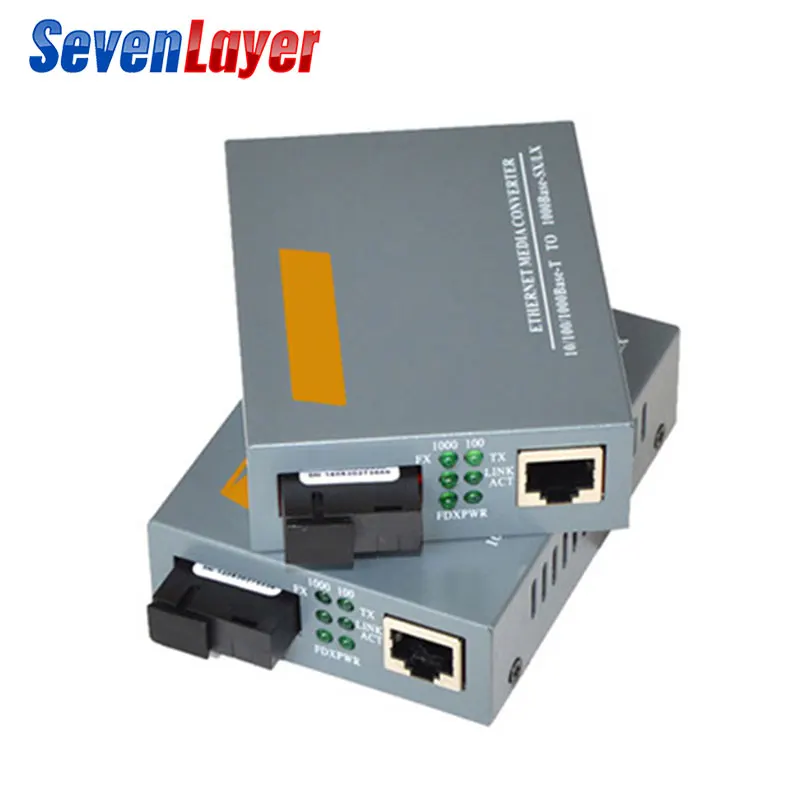 

Gigabit Fiber Optical Media Converter HTB-GS-03 1000Mbps Single Mode Single Fiber SC Port External Power Supply