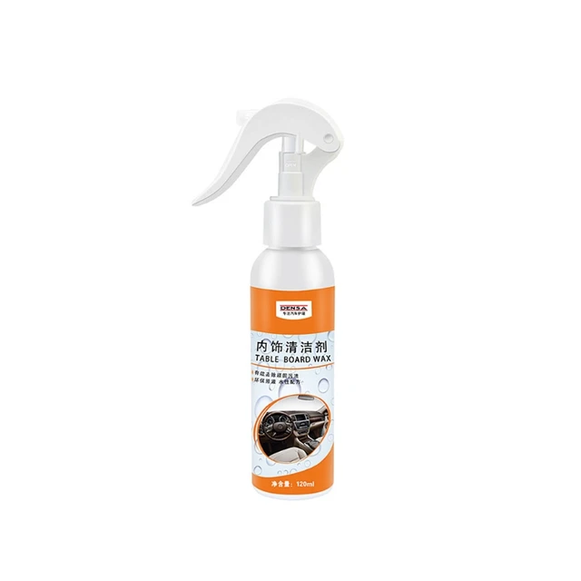 120ml Universal Car Interior Cleaner Table Board Wax Seat Belt Cleaning + Towel