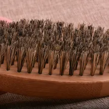 Новая кисть для бороды с усами, натуральная щетина для бороды, деревянная круглая ручка, массажная растительность на лице Борода, расческа для бритья, барсук