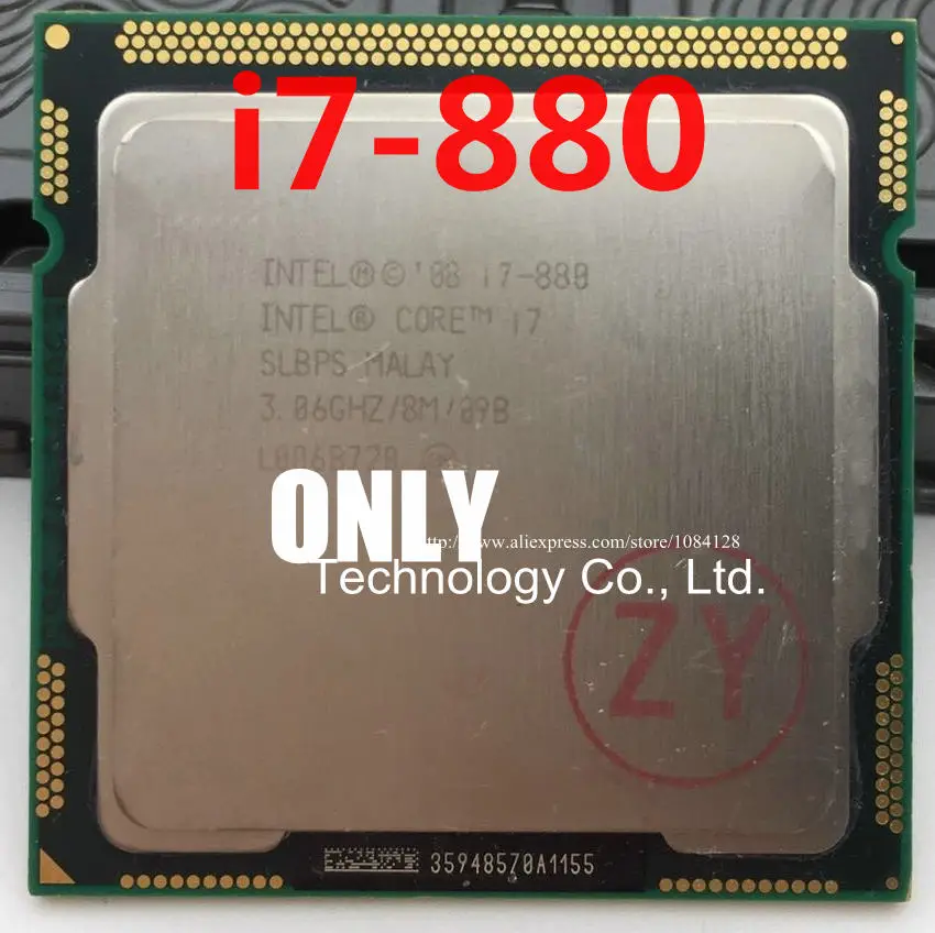 i7 880 3,06 GHz 8M SLBPS четырехъядерный восьминитный настольный процессор i7-880 процессор 1156pin