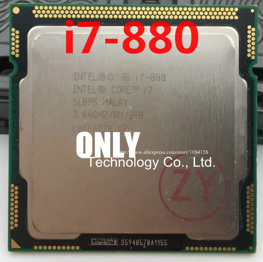 computer processor list Free shipping i7 880 3.06GHz 8M SLBPS Quad Core Eight threads desktop processors i7-880 CPU 1156pin scrattered pieces good cpu