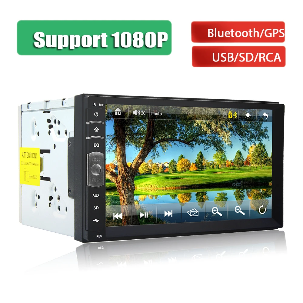 7 inch Touch Screen Car Stereo with GPS Navigation 2 Din Car Radio Bluetooth FM / AM SWC MP5 USB/SD Music 1080P Auto Monitors 7 inch Touch Screen Car Stereo with GPS Navigation 2 Din Car Radio Bluetooth FM / AM SWC MP5 USB/SD Music 1080P Auto Monitors
