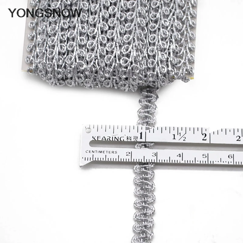 5m Gold Silver Lace Trim Ribbon Curve Lace Fabric Sewing Centipede Braided Lace Wedding Craft DIY Clothes Accessories Decoration - Image 3