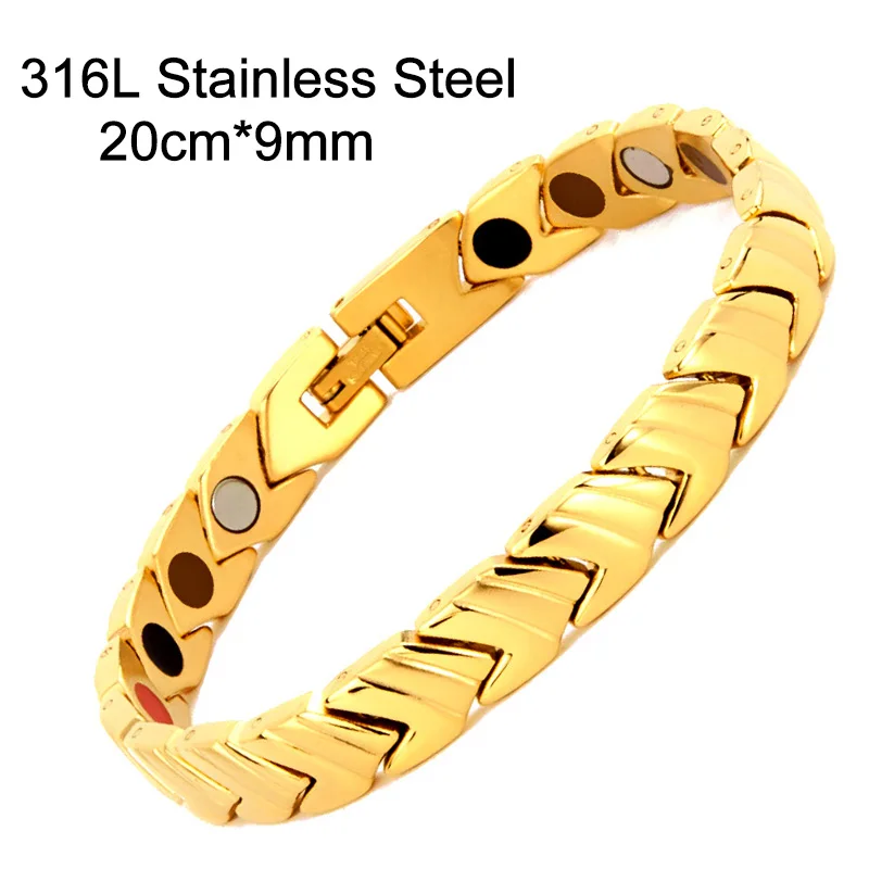 Elegant 38 Gold Bracelet Mens Fashion Jewelry Stainless Steel