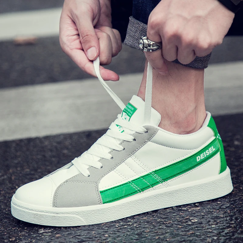

Unisex Men Shoes Leather Casual Black Shoes Lovers Krasovki 2018Spring Autumn Lace Up Men Tenis Fashion Sneakers Trend Footwear