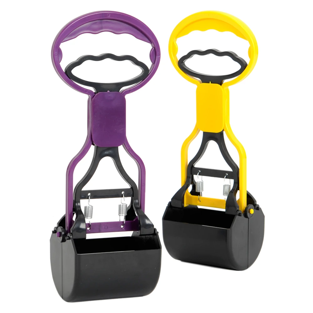 HOOPET Pet Pooper Scooper длинной ручкой челюсти полуют совок чистке Палочки до животных