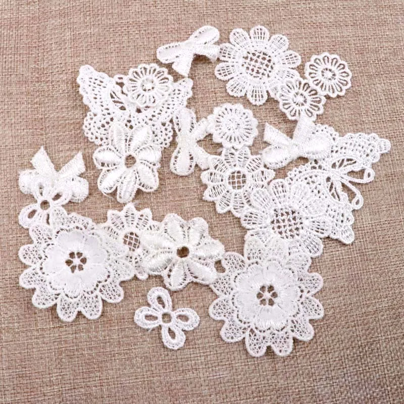 Applique De Luxe En Dentelle De Mariée 3D Perlée à La Main Ivoire Pour Corsage De Robe De Mariée, Voiles De Dentelle, Appliques Couture - France