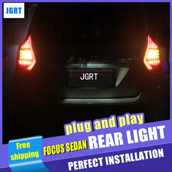 

Car Styling for Ford Focus 3 Taillight assembly 2012-2014 Focus Hatch Back LED Tail Light Rear Lamp DRL+Brake with hid kit 2pcs