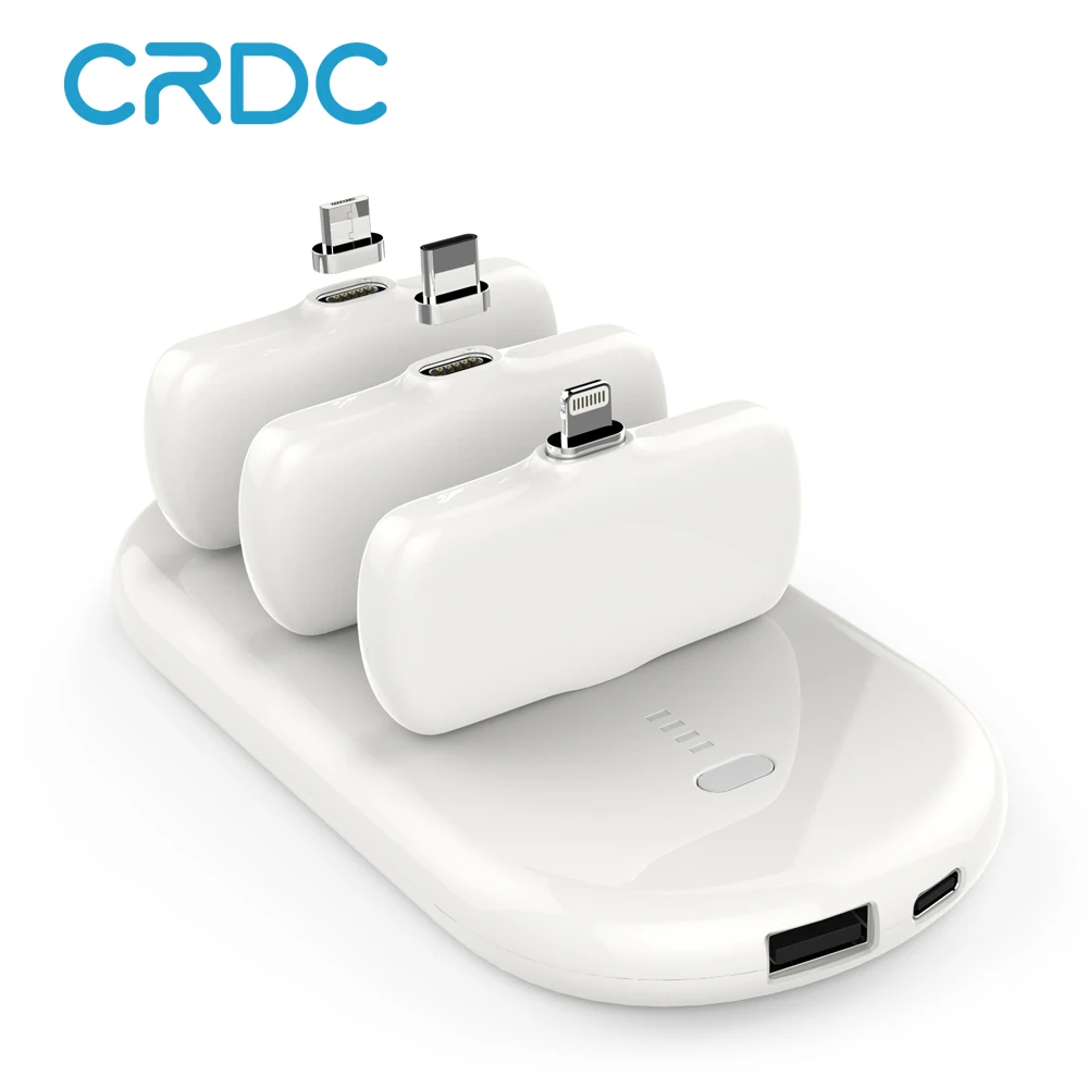 CRDC Mini Power Bank Magnetic Type-C Micro 8 PIN USB Power Bank Portable External Battery Smart Charger For iPhone Samsung CRDC Mini Power Bank Magnetic Type-C Micro 8 PIN USB Power Bank Portable External Battery Smart Charger For iPhone Samsung