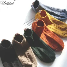 9 цветов. Этнические женские мягкие шерстяные носки унисекс. Повседневные компрессионные короткие носки в полоску с толстой нитью пара носков по щиколотку носки чулочно-носочные изделия