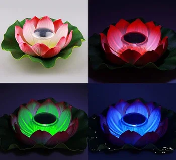 

Outdoor waterproof lotus pond hydroplaning light solar light solar garden lights Wishing lotus lamp wholesale