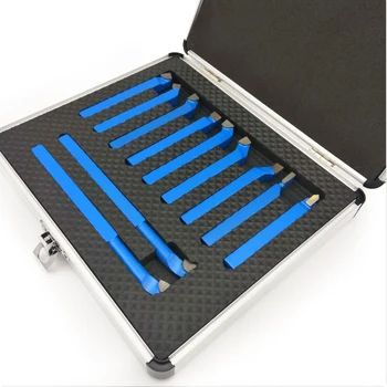 

11PCS Metal Carbide CNC Lathe Tools Carbide Brazed Tipped Cutter Tool Bit Cutting Kit Welding Turning Tool Holder Cutting Set