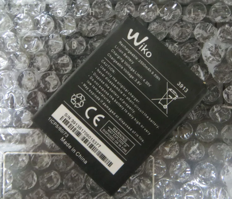 

3.8V batteries Rechargeable Li-ion Li-polymer Built-in lithium polymer battery for Wiko 3913 Battery lenny4 2500mah