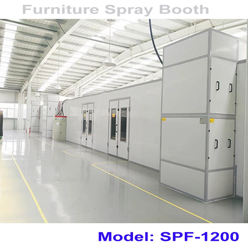 Spf1200 Woodworking Paint Spray Booth With Water Curtain Infrared