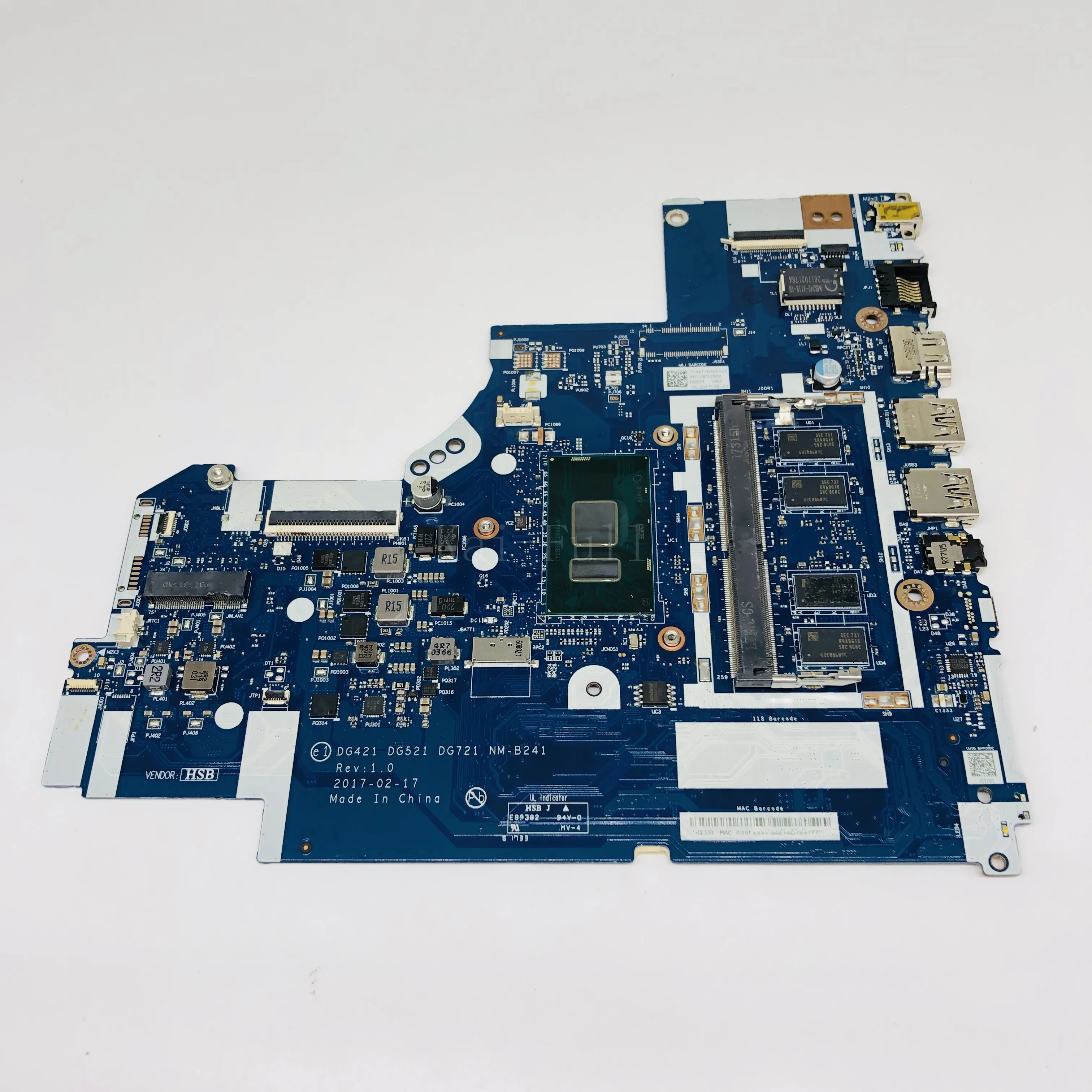 

320-15isk motherboard for Lenovo 320-15ISK laptop motherboard i5-7200U RAM 4GB DG721 NM-B241 original Test motherboard