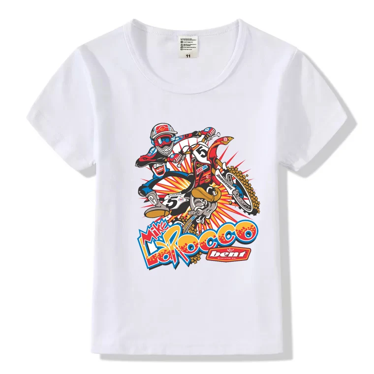 

New children's clothing boys and girls T-shirt fashion T-shirt off-road motorcycle series printing children's T-shirt tops HY552