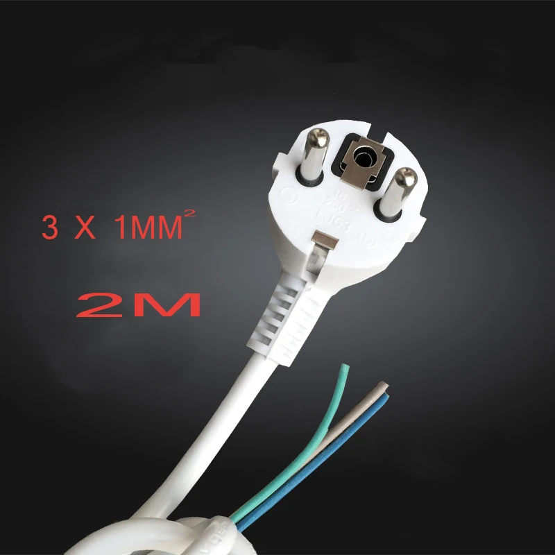 

EU European Plug Power Extension Cable 2M Euro EU Stripped Switching Power Supply Cord For Electrical Sockets