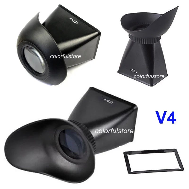 New V4 LCD 2.8x Magnification Magnifier Viewfinder Extender Eye Cup Eyecup Hood Holder 3" for