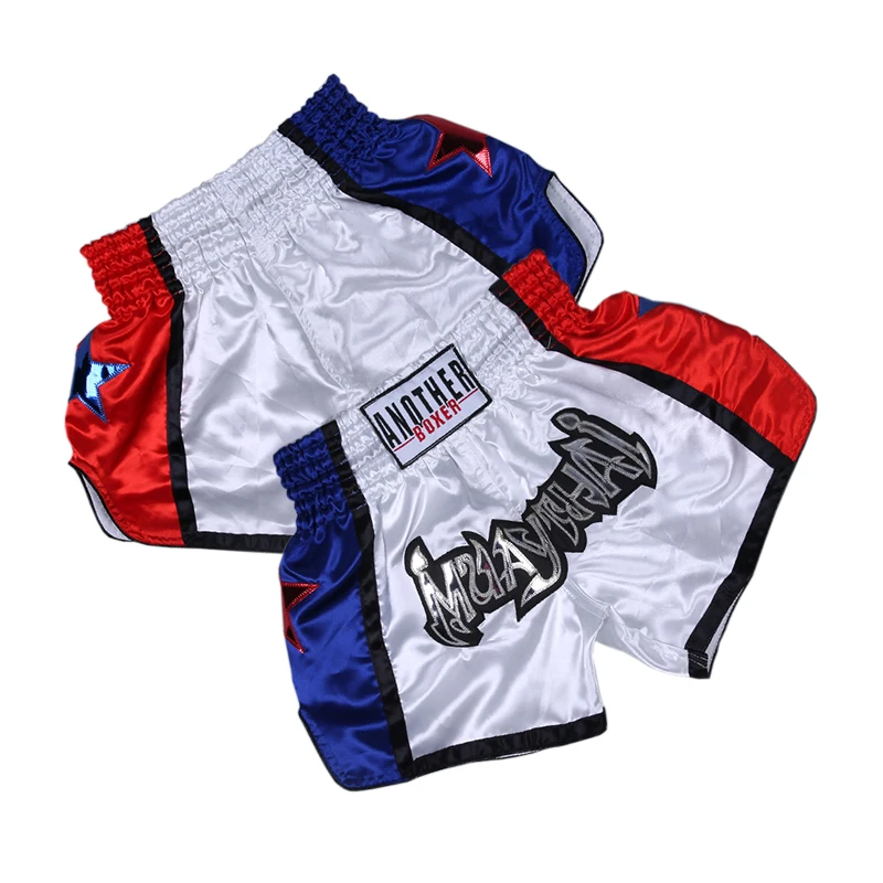 Online Caliente pantalones cortos MMA kickboxing lucha pantalón corto muay thai pantalones de boxeo sanda mma hombres de boxeo de pantalones de Color de impresión de juego