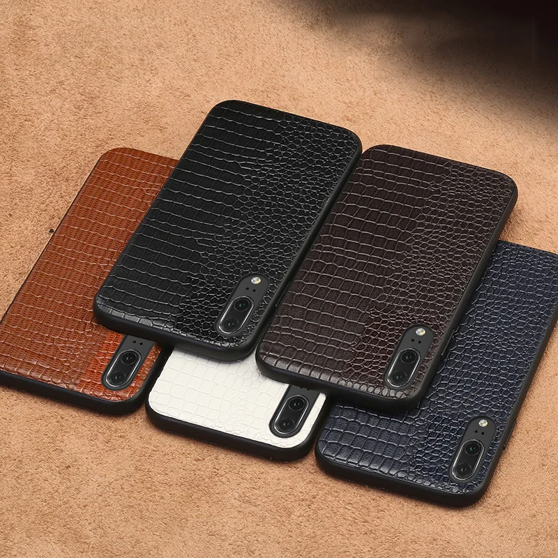 

Wangcangli Crocodile Flat Texture Phone Case for Huawei p20 Protection Case All inclusive Leather Phone shell for huawei series