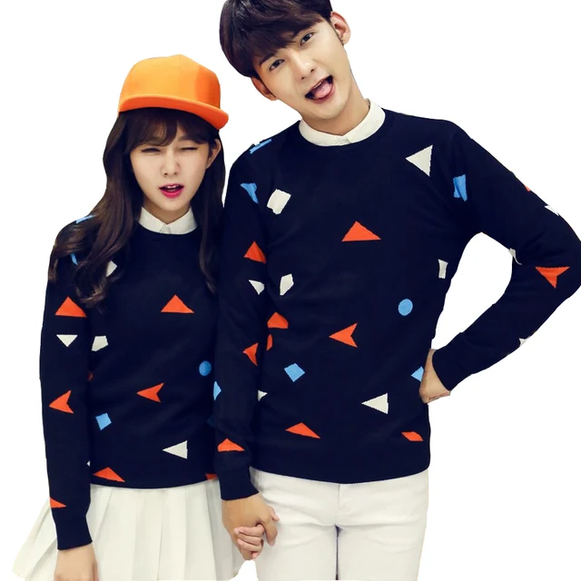 Estilo Moda primavera Otoño Suéteres Pareja de Tres