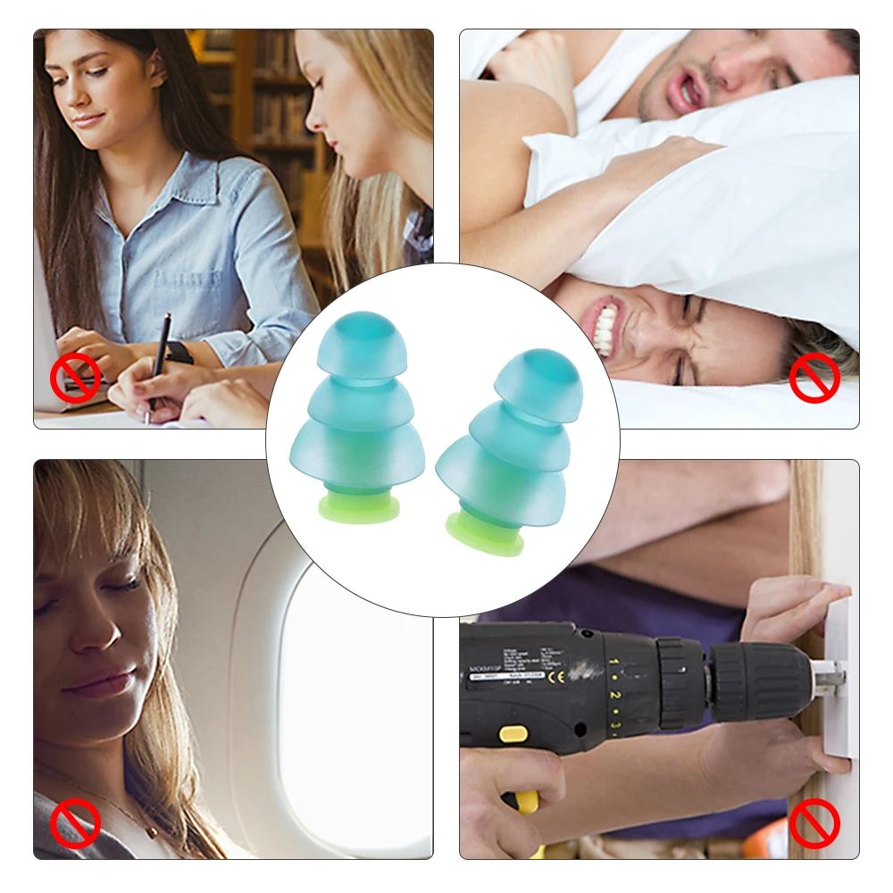 Vertvie 1 пара силиконовые затычки для ушей шумоподавление спальный многоразовый мягкий водонепроницаемый затычки для ушей слуховые уличные аксессуары