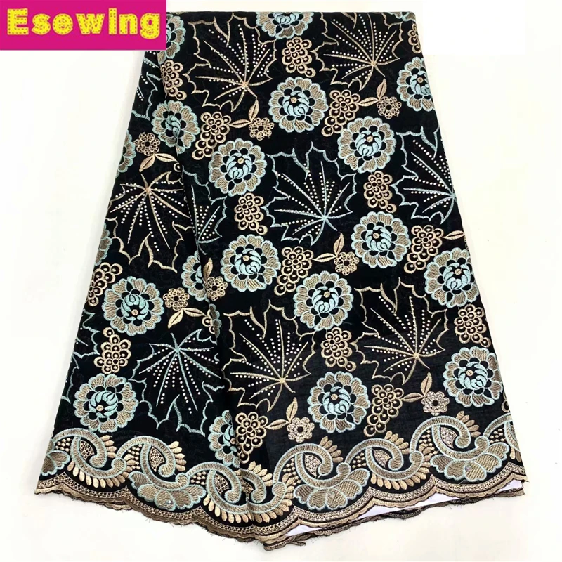 

2019 High Quality Swiss Voile Lace African Swiss Voile Lace Fabric African Black Dry Lace Cotton Lace Fabric For Wedding dress