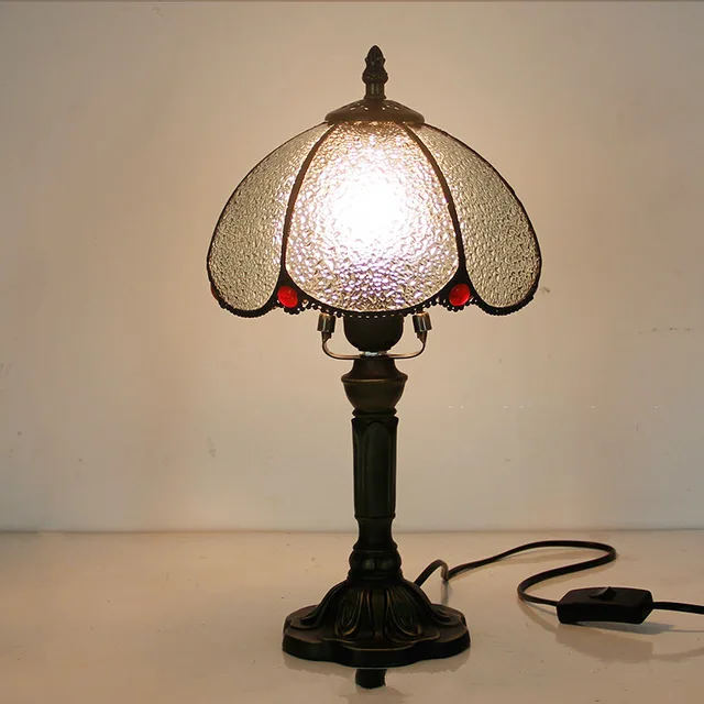 Artpad американские витражные настольные лампы Турецкая мозаика E27 Базовая стеклянная лампа для спальни прикроватная Винтажная настольная лампа 110 В 220 В - Цвет корпуса: Серый